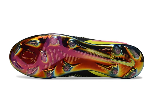 Nike Phantom GT Amarelo Preto Baixo Corte Malha Superior Cadarço Assimétrico Superfície Firme Sapatos de Futebol 5