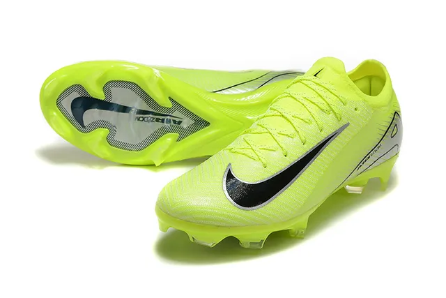 Nike Phantom GT Amarelo Preto Low-Cut Knit Upper Firm-Ground Sapatos de Futebol 7