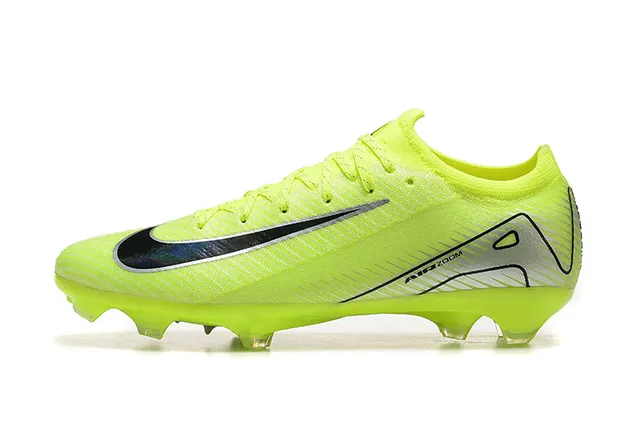 Nike Phantom GT Amarelo Preto Low-Cut Knit Upper Firm-Ground Sapatos de Futebol 10