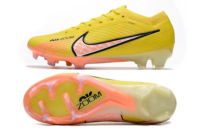 Nike Phantom GT Yellow Orange Flyknit Upper Translucent Sole Firm-Ground Soccer Shoes 2