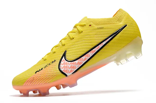 Nike Phantom GT Yellow Orange Flyknit Upper Translucent Sole Firm-Ground Soccer Shoes 4