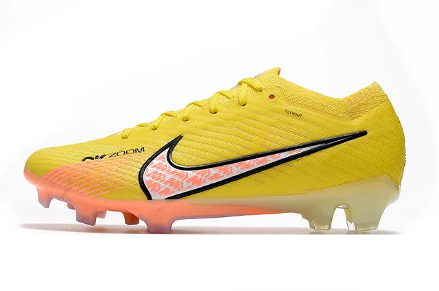 Nike Phantom GT Yellow Orange Flyknit Upper Translucent Sole Firm-Ground Soccer Shoes 5