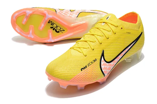 Nike Phantom GT Yellow Orange Flyknit Upper Translucent Sole Firm-Ground Soccer Shoes 6