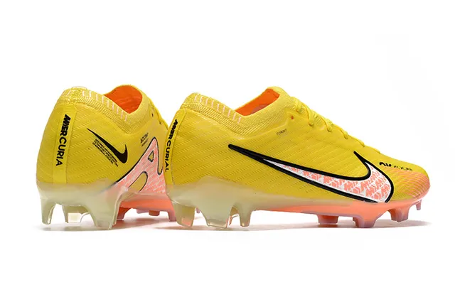 Nike Phantom GT Yellow Orange Flyknit Upper Translucent Sole Firm-Ground Soccer Shoes 7
