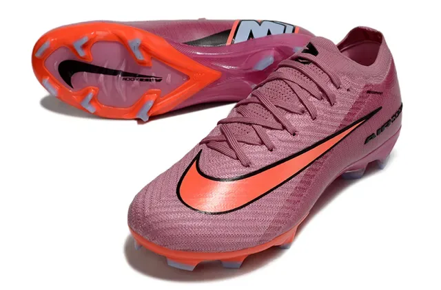 Nike Air Zoom Rosa Naranja Upper de Tejido Amortiguación Cancha Dura Zapatos de Fútbol 3