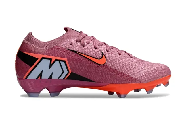 Nike Air Zoom Rosa Naranja Upper de Tejido Amortiguación Cancha Dura Zapatos de Fútbol 5