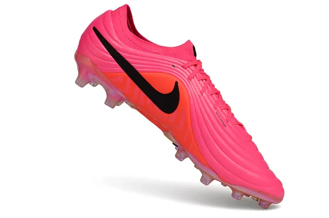 Nike أحذية كرة القدم وردي برتقالي موجي أعلى مصنوع اصطناعي كولار صوفي أرض صلبة أحذية كرة القدم 2