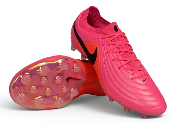 Nike أحذية كرة القدم وردي برتقالي موجي أعلى مصنوع اصطناعي كولار صوفي أرض صلبة أحذية كرة القدم 4