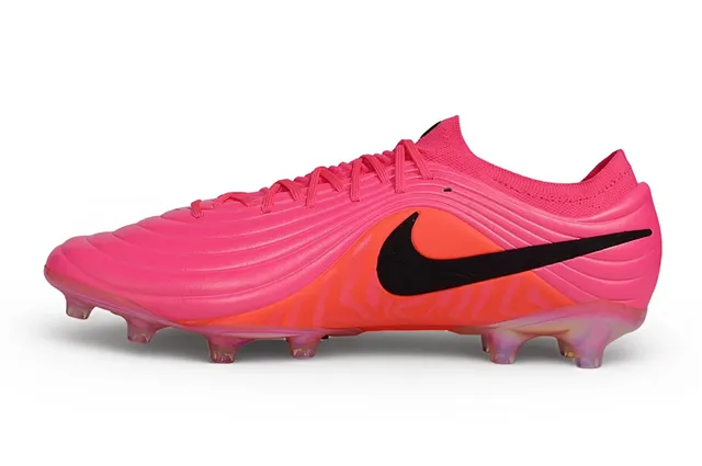 Nike أحذية كرة القدم وردي برتقالي موجي أعلى مصنوع اصطناعي كولار صوفي أرض صلبة أحذية كرة القدم 8