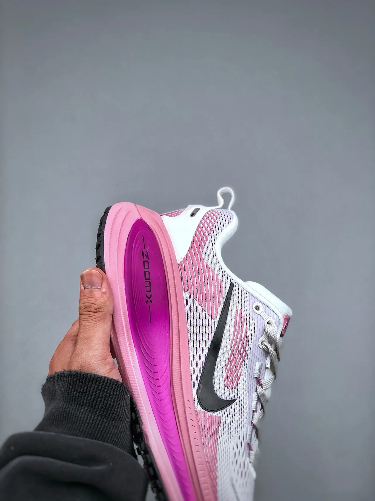 Nike Rose Blanc Matière Maillée Ingénierée Tige Longueur Complète ZoomX Semelle Intermédiaire Chaussures de Course 6