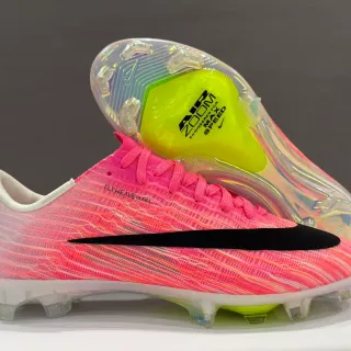 Nike chaussures de soccer rose jaune Flyweave Knit Upper Outsole transparent Firm-Ground