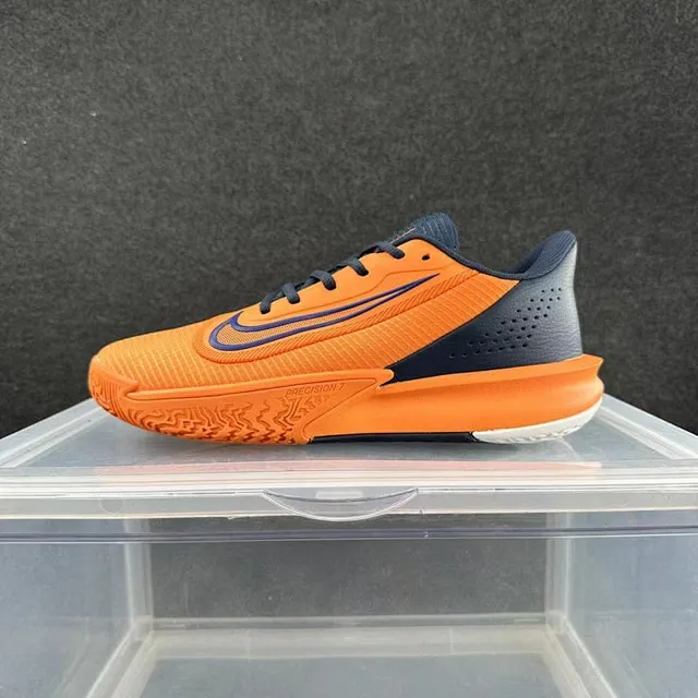 Nike Precision 7 Orange and Navy Basketball Shoes 2
