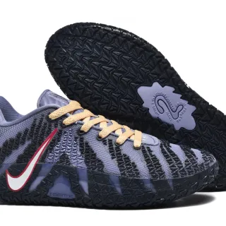 Nike Púrpura Negro Blanco/Rojo Swoosh Agresivo Goma Suela Zapatos de Baloncesto