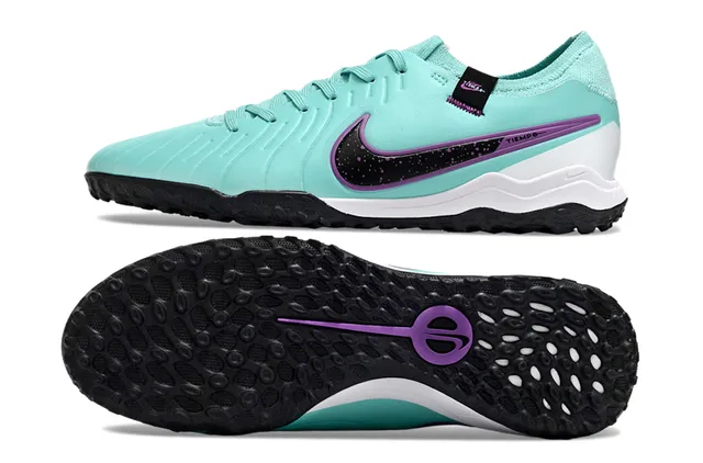 Nike Tiempo Blue Purple Low-Cut Synthetic Upper Textured Ribbed Forefoot Turf Soccer Shoes 6