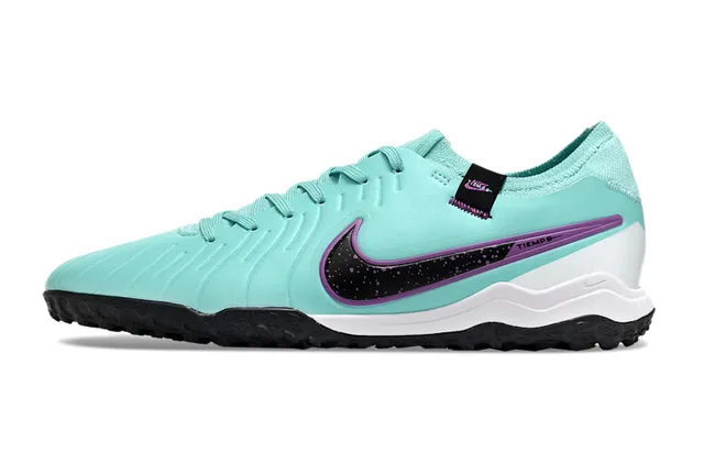 Nike Tiempo Blue Purple Low-Cut Synthetic Upper Textured Ribbed Forefoot Turf Soccer Shoes 7