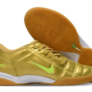 Nike Total 90 III ذهب معدني أخضر ليمون أحذية كرة القدم الداخلية