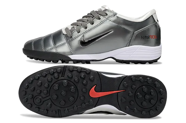 Nike Total 90 III Argent Rouge Turf Chaussures de football 7