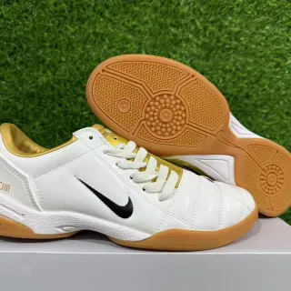 Nike Total 90 III Blanco Dorado Zapatos de fútbol indoor