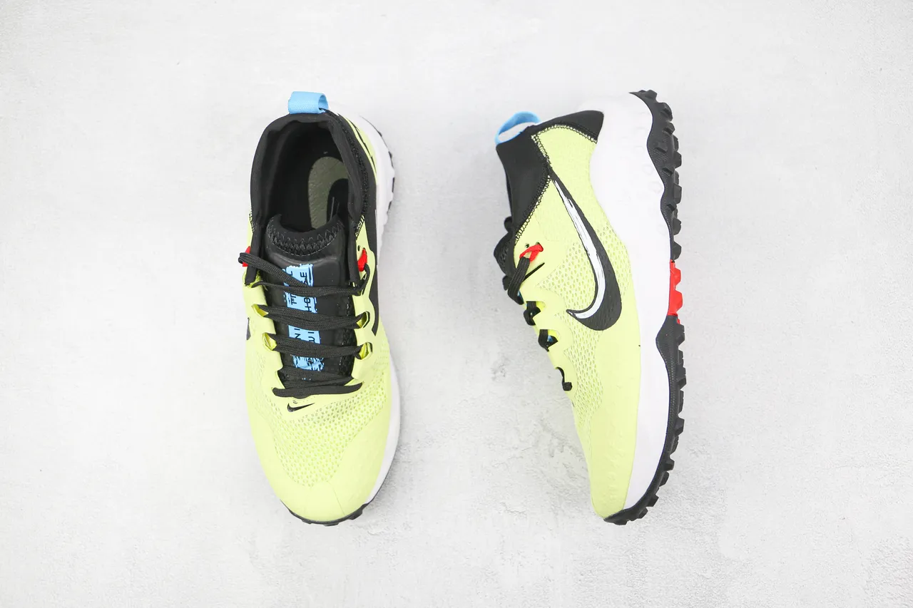 Nike Trail Running Shoe Lime Yellow Black White Running Shoes 3