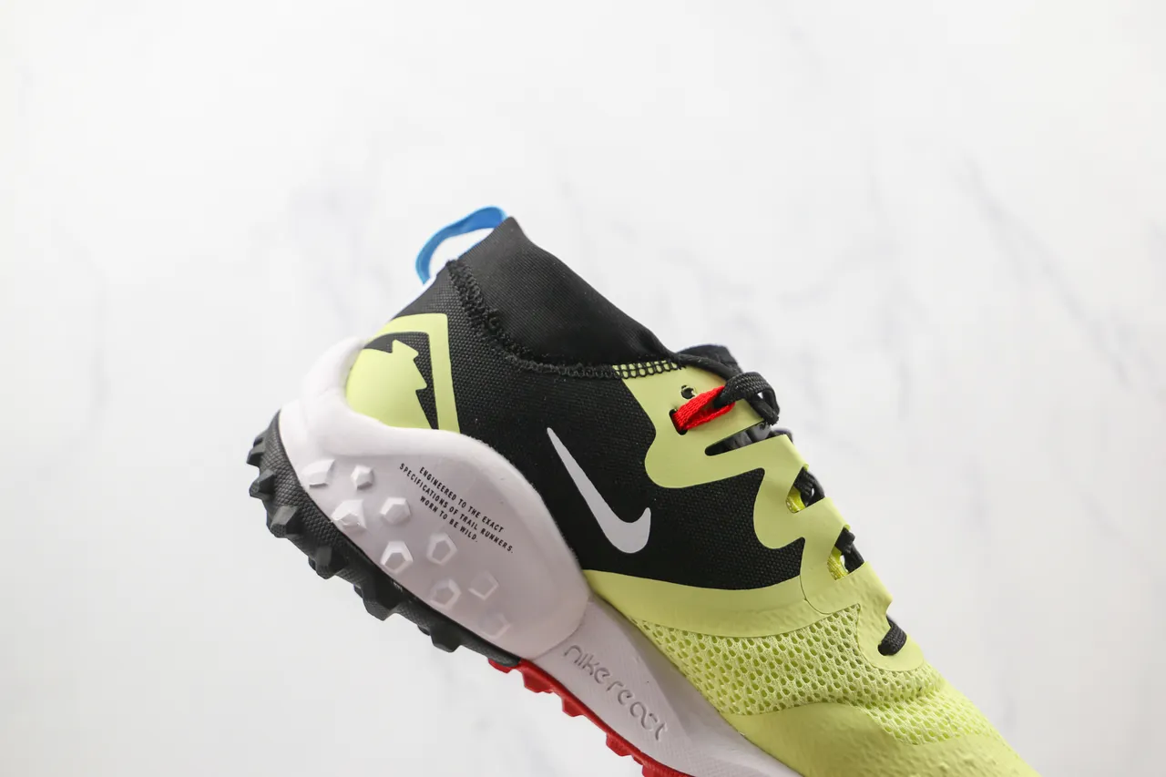 Nike Trail Running Shoe Lime Yellow Black White Running Shoes 5