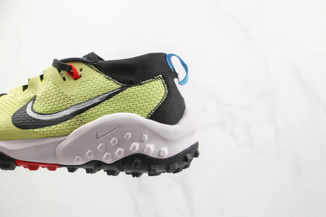 Nike Trail Running Shoe Lime Yellow Black White Running Shoes 7
