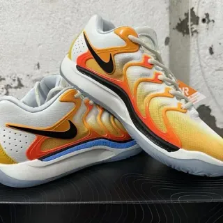 Nike مموج وسط القدم قفص متدرج برتقالي أصفر أبيض أسلوب حياة أحذية رياضية