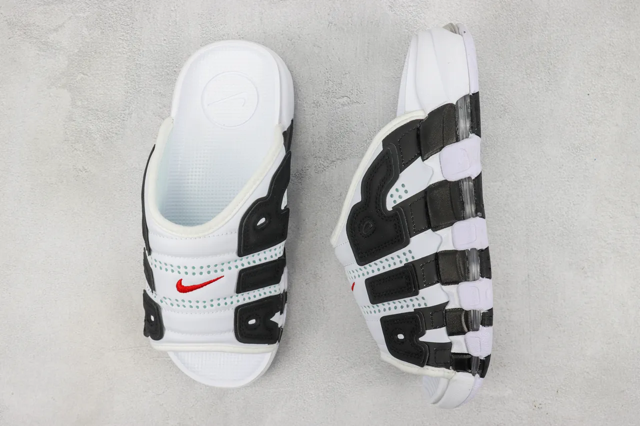 Nike White Black Open-Back Slipper Checkered Midsole Slippers 3