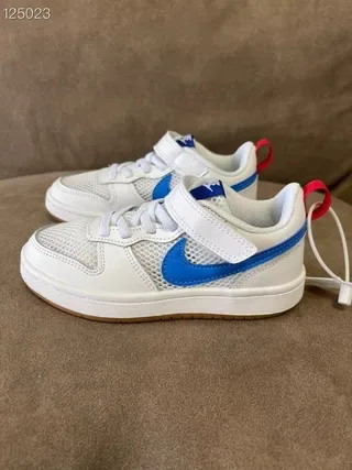 Nike White Blue Low-Top Mesh Upper Lifestyle Sneakers 13