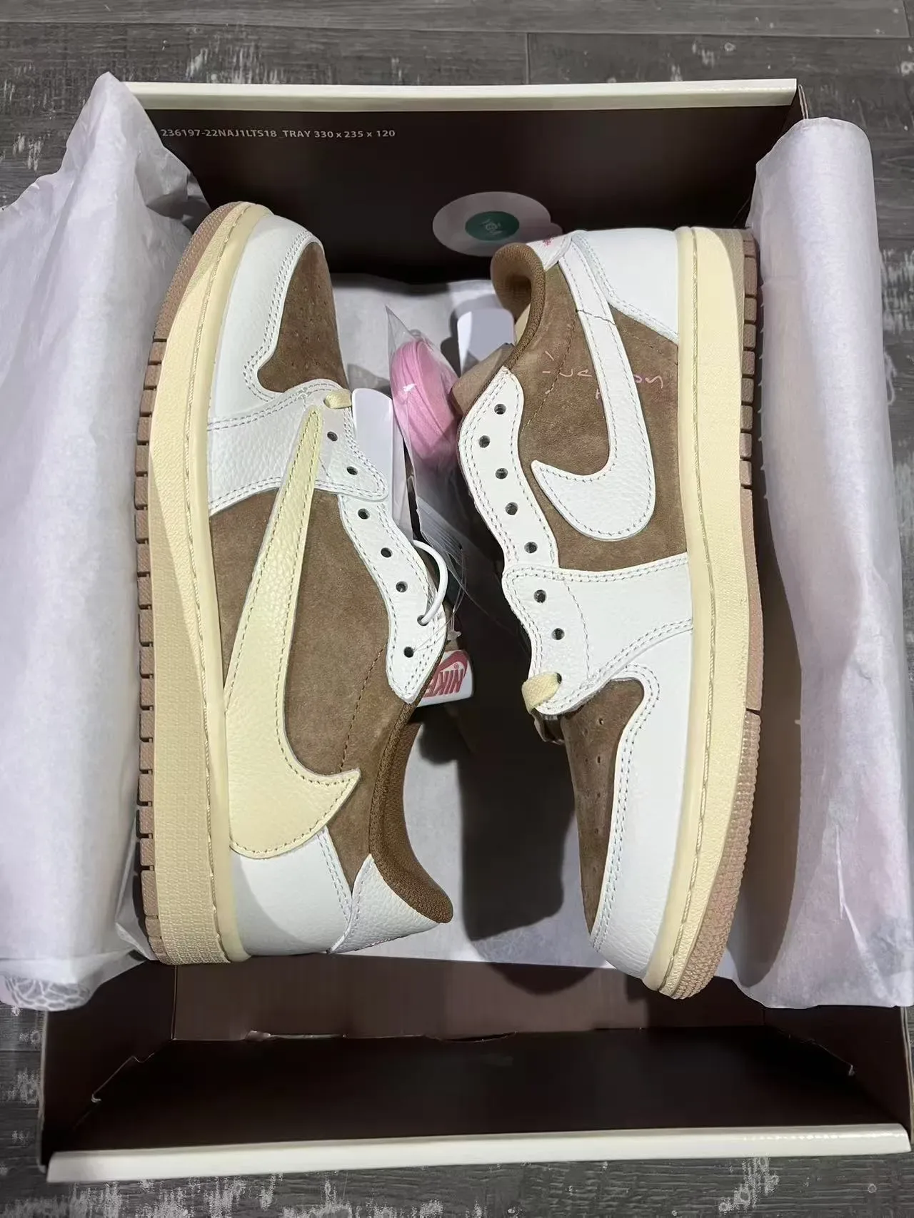 Nike Sneakers Lifestyle Blanches et Marron Basses en Matériau Mixte 9