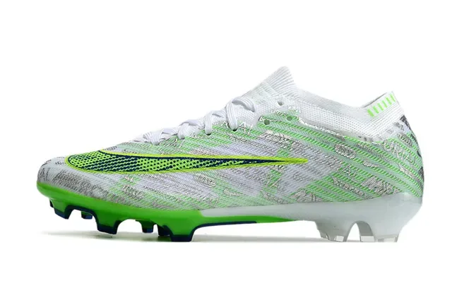Nike 白绿 针织鞋面 透明鞋底 人工草地足球鞋 6