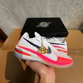 Nike Branco Rosa Tricô Mesh Camada Translucida Sola Intermediária Tênis de Basquete