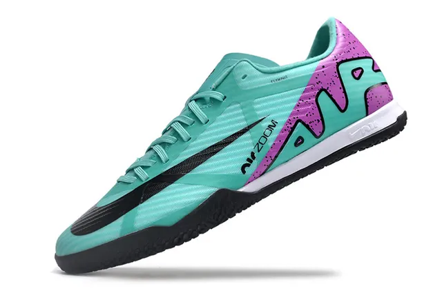 Nike Zapatos de fútbol indoor blanco y rosa low-top de upper sintético de malla 16
