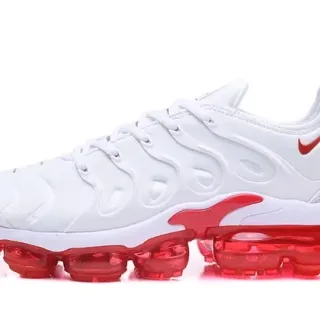 Nike Air Unit Tênis Lifestyle Branco Vermelho Upper Malha Translucida Solado Air Unit Comprimento Completo