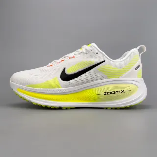 Nike أبيض أصفر طبقة نسيج هندسي نمط موجي أوفرليه أحذية جري