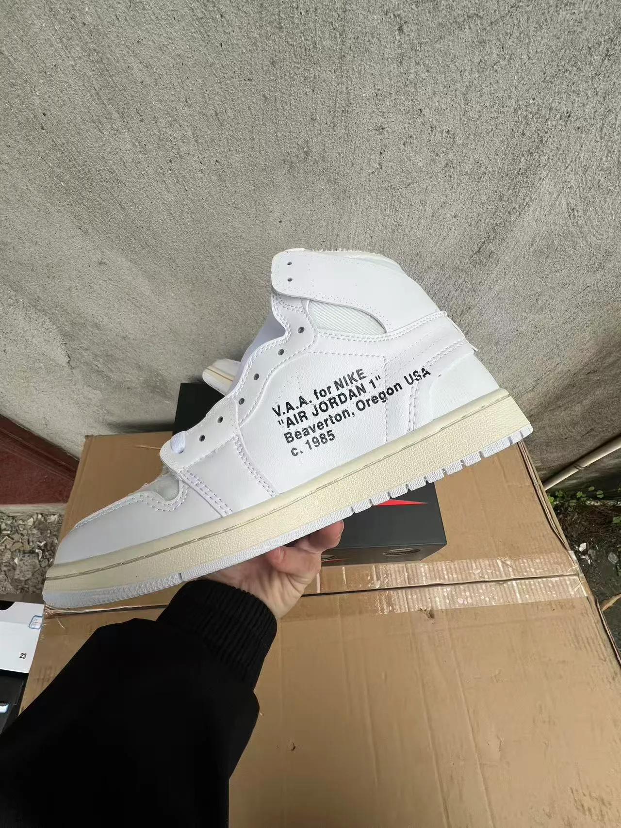 Tênis de Basquete Nike x Off-White Air Jordan 1 Branco Industrial Zip-Tie 5