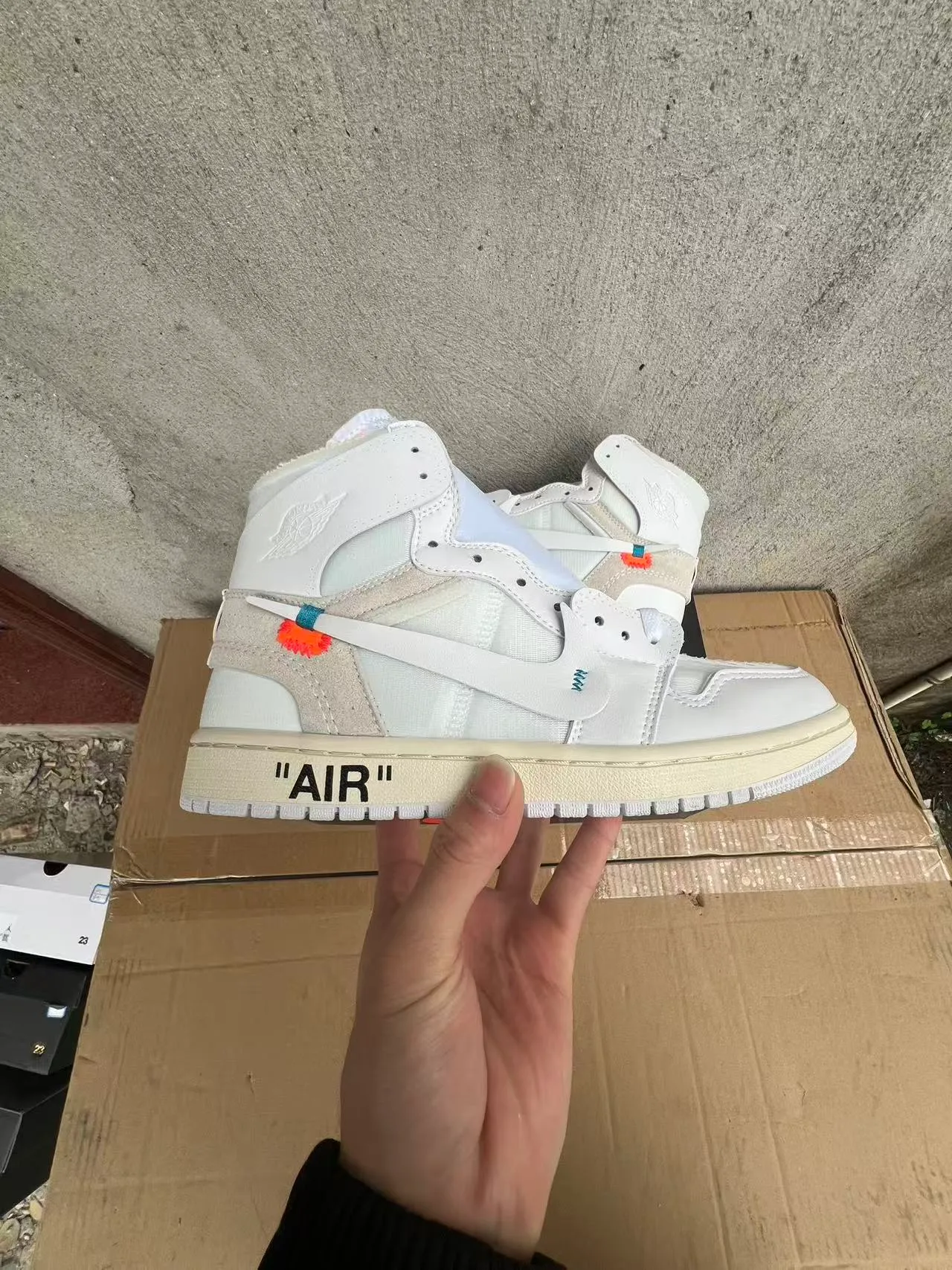 Tênis de Basquete Nike x Off-White Air Jordan 1 Branco Industrial Zip-Tie 7
