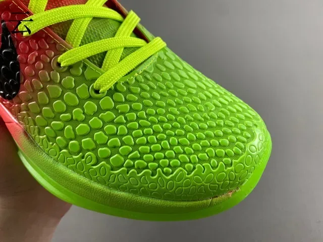 Nike Zoom Kobe VI Gradiente Verde Vermelho Tênis de Basquete 4