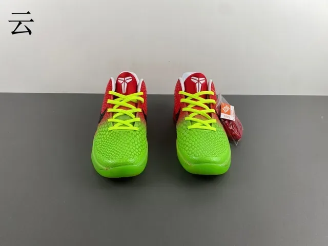 Nike Zoom Kobe VI Gradiente Verde Vermelho Tênis de Basquete 15