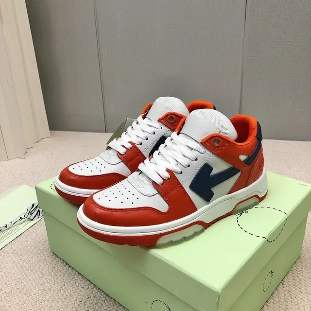 Off-White Arrow সাদা নারাঙ্গা নেভি লাইফস্টাইল স্নিকার 4