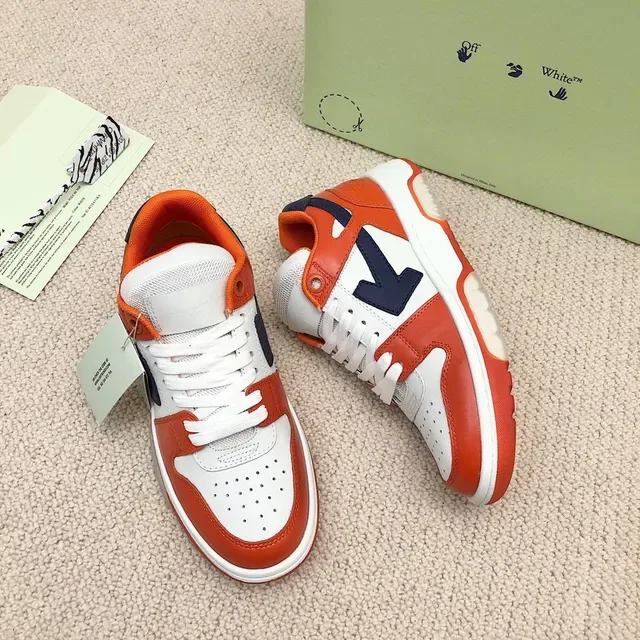 Off-White Arrow সাদা নারাঙ্গা নেভি লাইফস্টাইল স্নিকার 5