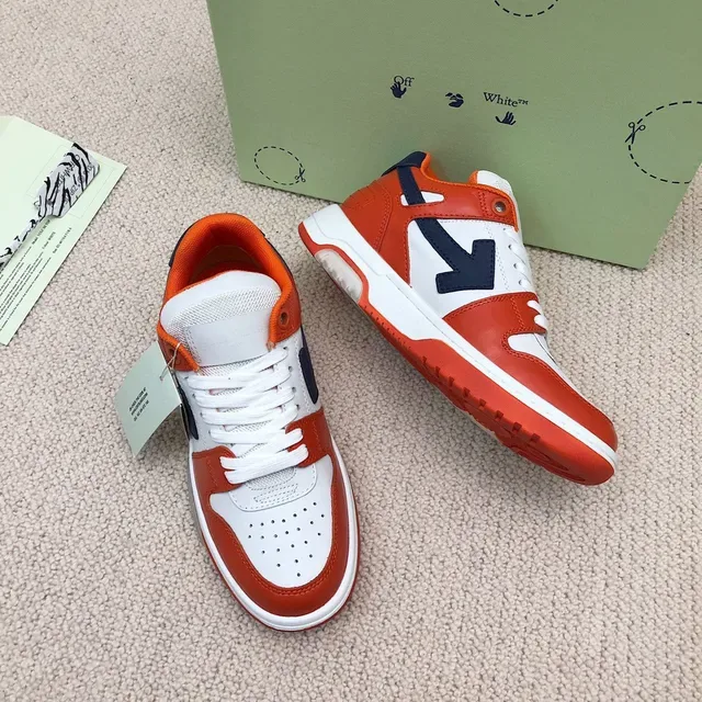 Off-White Arrow সাদা নারাঙ্গা নেভি লাইফস্টাইল স্নিকার 6