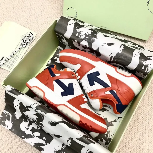 Off-White Arrow সাদা নারাঙ্গা নেভি লাইফস্টাইল স্নিকার 9