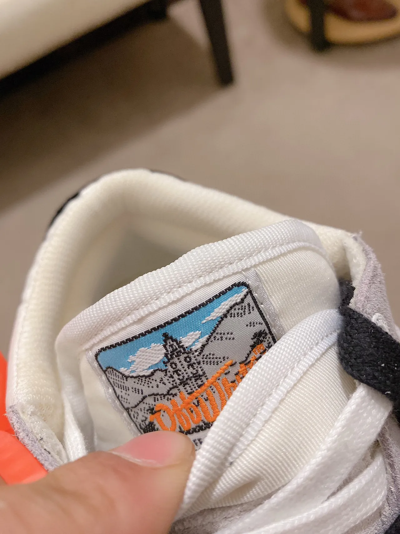 Off-White 米色 黑色 高帮 麂皮面料 生活方式 运动鞋 6