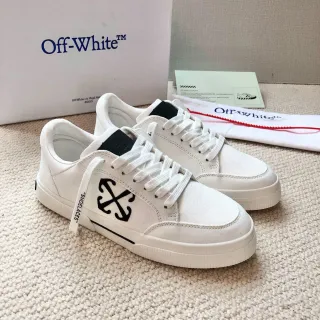 Off-White Black Canvas Upper Low-Top Silhouette Lifestyle Sneakers