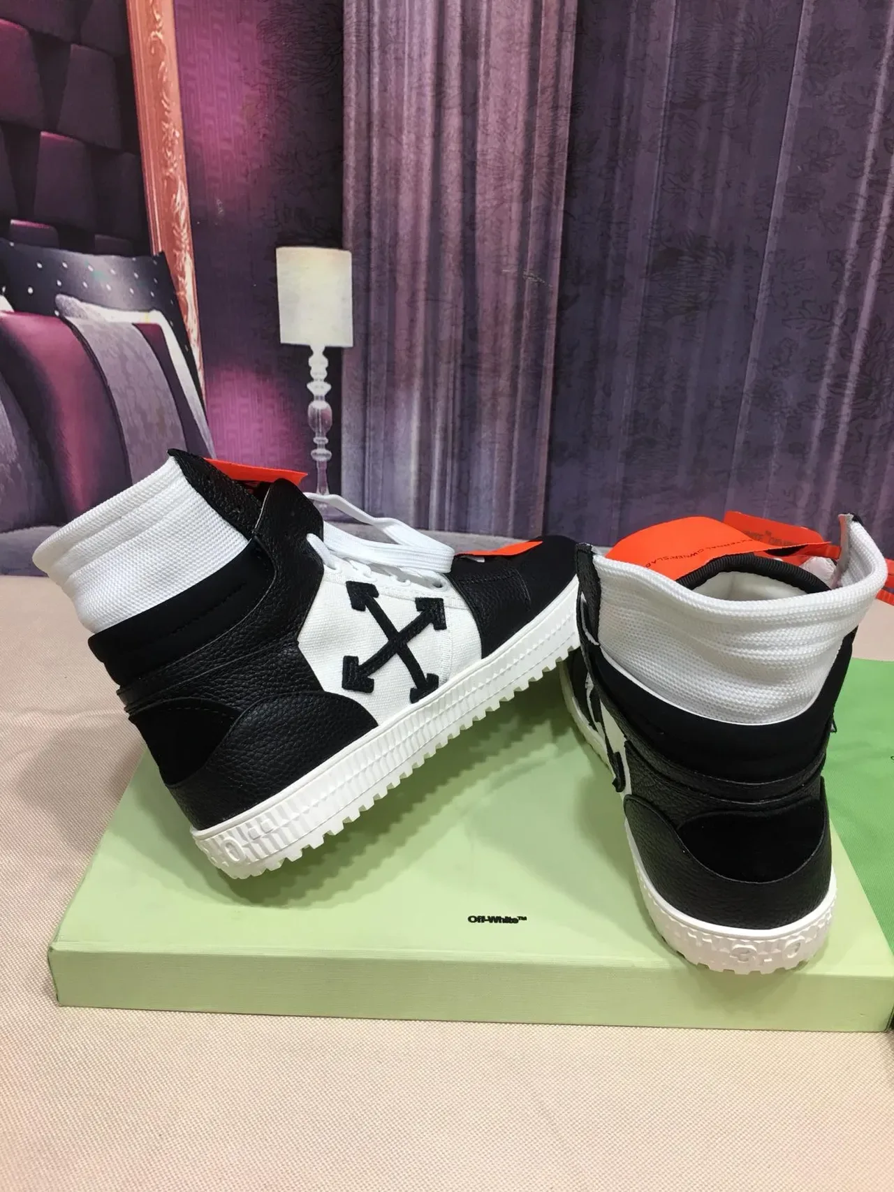 Off-White Black High-Top Deconstructed Lifestyle Sneakers 2