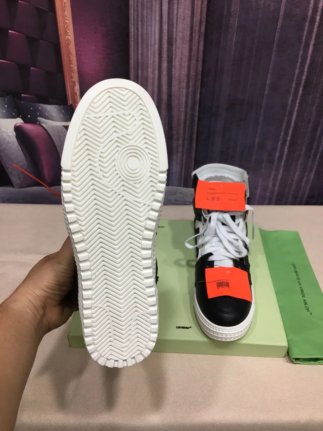 Off-White Black High-Top Deconstructed Lifestyle Sneakers 3