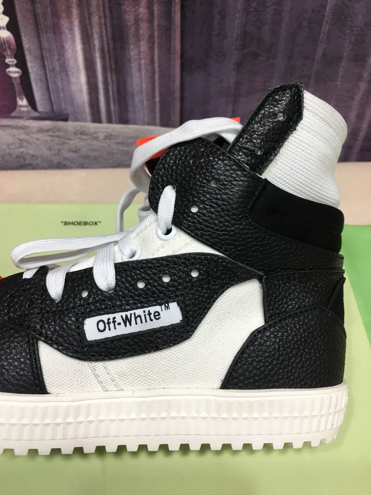 Off-White Black High-Top Deconstructed Lifestyle Sneakers 4