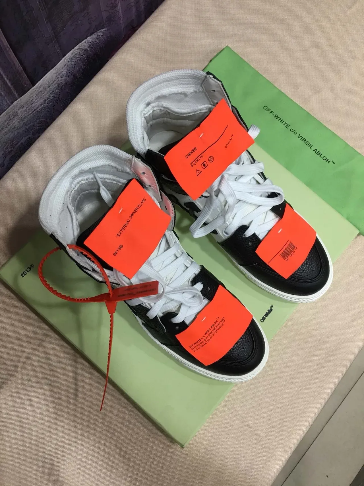 Off-White Black High-Top Deconstructed Lifestyle Sneakers 6