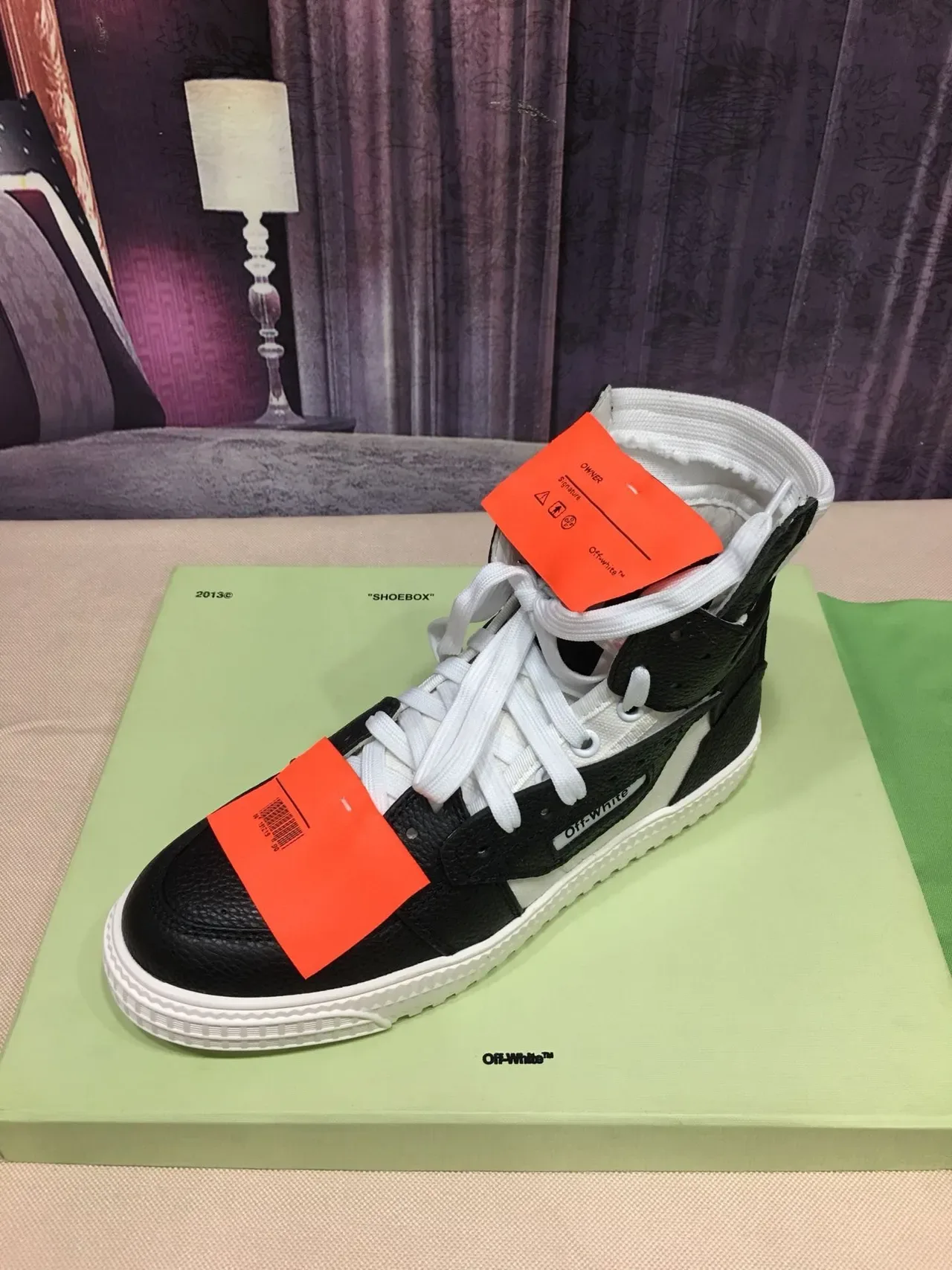 Off-White Black High-Top Deconstructed Lifestyle Sneakers 7
