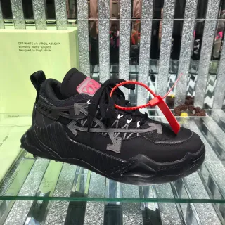 Off-White Industrial Runner Black Gray Red Chunky Sneakers